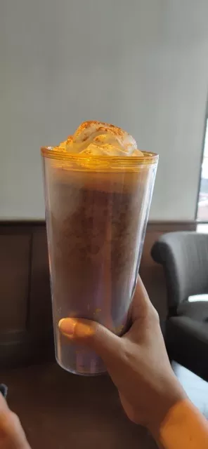 Pumpkin Spice Frappuccino with Java Chips and Extra Espresso Medium
